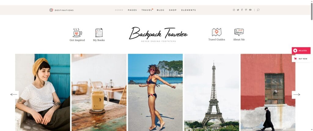 Backpack Traveler – Modern Travel Blog WordPress Theme