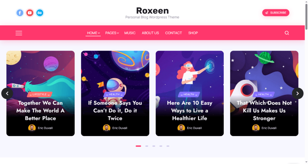 Roxeen - Personal Lightweight WordPress Theme