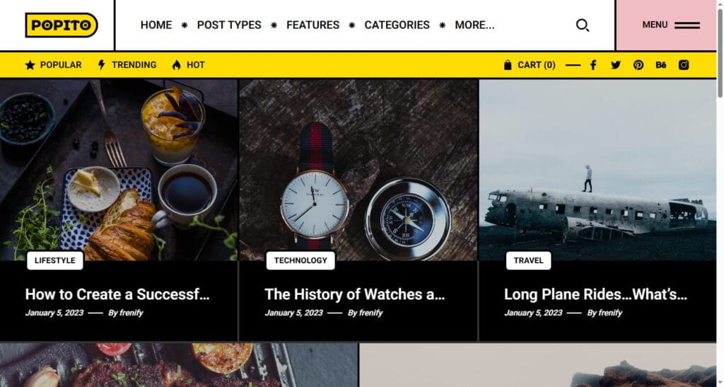 Popito – Personal Blog & Magazine WordPress Theme