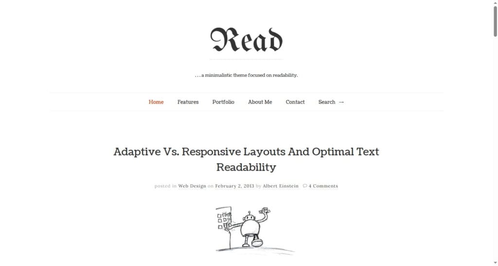 read-wp-minimalist-wordpress-blog-theme